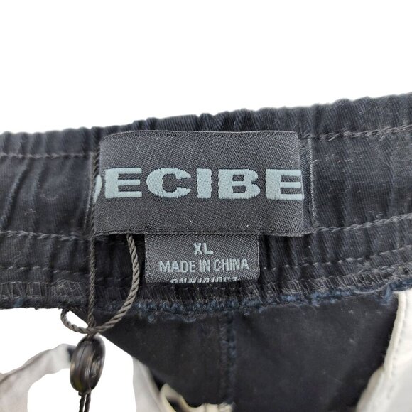 Decibel Mens Cargo Jogger Pants Utility Elastic Waist Size XL Black New - Picture 3 of 11